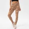 L-311 Yoga Outfits Capris Camo Gym Leggings Running Fitness Women Tights Printed Sports Pants