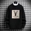 Męskie swetry Spring Vintage OversizeS S -Knitted Deer Print Pullover Hip Hop Harajuku White 220829