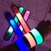 Autres fournitures de fête d'événement LED Glowing Slap Bracelets Lumineux Halloween Party Décoration Glitter Bracelet Bar Home Night Party Fournitures Enfants Adultes Jouets 220829