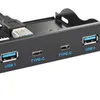 Bilgisayar Kabloları Chenyang USB 3.1 Ön panel başlığı USB-C 3.0 Hub 4 Ports Anakart Kablosu 3,5 "Disket Körfezi