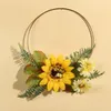 Fiori decorativi Fiore artificiale Metallo Cerchio floreale Corona Arazzi per fondale