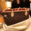 Handbags Purses Genuine Leather Women Tote Bags Purse Fashion Shoulder Bags Flower Checkers Grid Serial Number