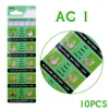 10PCS AG1 Watch Battery Cell AG1 364 SR621SW LR621 621 LR60 CX60 Alkaline Battery Button Coin Cell Batteries268w