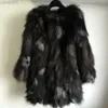 Женские меховые женщины натуральный длинный пальто настоящий мех для бренда с высокой модой DFP671 L220829