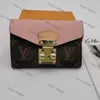 High Quality Design Wallets Women Wallet short Purse Double Zippy Purses Coin Fold Card Holder Flap Buckle red Key Bank Original box