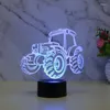 Nachtlichter, Acryl, 3D-Lampe, Traktor, LED-Licht für Schlafzimmer, Dekor, cooles Manga-Geschenk, RGB, bunt