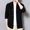 Moda de suéteres masculinos 2022 Spring Autumn Men Wool Cardigans Man Man-deco