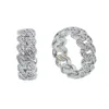 Wedding Rings HIGH Quality Wholesale Hip Hop Men Jewelry US Size 6 7 8 9 10 5A Cz Cuban Chain Ring For