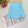 Clothing Sets 2022 Spring 2pcs Baby Girl Clothes Autumn Boys Colorful Cartoon Donkey Pattern Cotton T-shirt And Trousers Set Kids