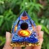 Dekorativa figurer 5cmcristaller Natural Stone Orgonite Pyramid Orgone Energy Generator Healing Reiki Chakra Meditation Ornament Crafts