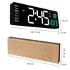 Grande relógio de parede digital Controle remoto Temperatura Data da semana Exibir energia Off Memory Memory Clock Palmondo alarmes duplos LED Relógios 220829