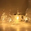 Kerstdecoraties Led Sika Deer Light String Kerstmeer Merry Decor voor huis Happy Jaar Elk-vormige ORANMENTEN Strip