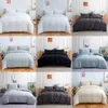 Solid Color Plaid Däcke Cover Pillowcase Wave Diamond Bedding Set White Simplicity Sängkläder Inget lakan 20220829 D3