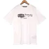 Camisa masculina T Shirt Palms Palmangel City Designer Edição Limitada Inkjet Graffiti Letter Printing Masculino e Feminino Veleiro Camisa Casual de Manga Curta 800