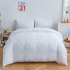 Color de color sólido Cubierta de la cubierta de la almohada del almohada Juego de ropa de cama de diamante White Simplicidad Clama de cama sin cama 20220829 D3