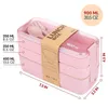 Wheat Straw Lunch Box for Kids Tuppers Food Containers School Camping Supplies Dinnerware Leak-Proof 3 Layer Bento Boxes