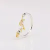 Anillo de letra amada chapado en oro amarillo, joyería de fiesta para mujeres y niñas de plata esterlina para anillo de diamantes CZ con caja original6854236