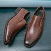 Mężczyźni solidne mokasyny buty kolorowy palce stóp proste wsuwane modne biznes swobodny codzienny mecz AD006 6577