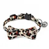 Leopard Bowtie Cat Propaway Bow Bow Tie Bandanas Fashion Fashion Affice مع طوق للحيوانات الأليفة لحفل زفاف حفل زفاف