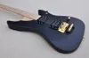 Mat Black 6 Strings Electric Guitar met Abalone Inlay Floyd Rose Humbuckers Pickups