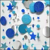 Party Decoration Stars Circar Shaped Sequins Ornament Golden Onion Mirror Wedding Party Flag Pling Flower Ding Blue Decor Carshop2006 Dhqzw