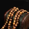 Strand 108 0.8cm Hua Qinan Wood Prayer Beads Bracciale Mala in legno naturale Buddha Collana con rosario Gioielli buddisti