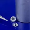 Loose Diamonds 2PCS 6 mm D Kolor 0,8 Carat Laborn Moissanite Stone Jewerly Hearts Okrągły pierścień diamentowy materiał na rocznicę