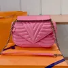 Hobo crossbody torba na ramię worki pod pachami łańcuchy torebki torebka Wysoka jakość Flip Kobiety modne litery Wzory fali Regulowane paski