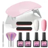 Kits de arte na unha Coselia Set Gel Polish com Manicure Machine Top Base Coat Acessórios