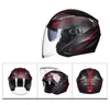 Motorcycle Helmets DOT Approved Open Face Dual Lens Visors Electric Bicycle Helmet Men Women Scooter Motorbike Moto Bike