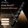 Skönhetsartiklar vibrerande anal plug prostata massage mjuka silikonpärlor rumpa vibratorer vuxna sexiga leksaker för par gayporrprodukter