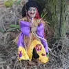 Dekoracja imprezowa Ozdoba Witch Atrakcyjne Halloween przyciągające wzrok dekoracyjne dobre horror figurka