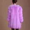 Women's fur Women Slim Long Winter Faux Fur Coat Stripe Luxury Fashion 4XL white blue purple L220829