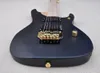 Mat Black 6 Strings Electric Guitar met Abalone Inlay Floyd Rose Humbuckers Pickups