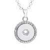 Pendanthalsband 12 Styles Crystal Snap Button Pendant Halsband Rostfritt st￥lkedja Fit 18mm knappar Kvinnor smycken Dr DHSeller2010 DHD1C