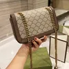 Tasche Klappe Umschlag Taschen Drucken Brieftasche Menger Luxurys Designer 2022 Hohe Qualität Frauen Stricken Ketten Brief Handtaschen Mutter Cossbody