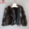 Fourrure de femmes Faux femmes hiver chaud dame russe 100% naturel à capuche Rex lapin vestes chaude vraie fourrure veste L220829