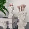 Objets décoratifs Figurines Creative Porte-stylo Résine David Sculpture Portrait Statue Maquillage Brosse Boîte De Rangement Pot De Fleurs Vase Art Artisanat Jardin Décor 220829