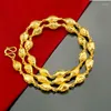 Chains Hi 10mm Men 24k Gold Fo Head Necklace Vintage Face For Male Birthday Gift Lone Not Fade Classic Chain Ethnic 175g