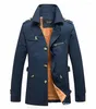 Männer Trenchcoats Bomberjacke Männer Mode Lässig Windjacke Mantel Herbst Und Winter Outwear Stehen Schlank Militär