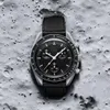 2022 NOWOŚĆ BIOORMIC PLANET Księżyc Mens Watches Pełna funkcja Chronograph Quarz Watch Mission to Mercury 42mm Nylon Watch Master Wris305Q