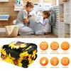 Blankets Multifunctional Flannel Blanket For Bed Sofa Office Car Cover Legs Throw Soft Warm Lightweight Sunflower Gifts