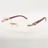 Lunettes XL diamants Monture 3524028 avec pieds en bois et verres transparents de 58 mm Épaisseur 3,0 mm