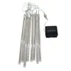 Stringhe Solar Meteor Shower Rain Lights 30cm 8 Tube Led Falling Fairy String per la decorazione delle vacanze di nozze