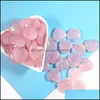 Pedras 20x8mm Natural Rose Quartz Cristal Cristal Chakra Cura Reiki Gemstone Decoração DIY DIY GOT DOIS 2021 DHSELLER2010 DHNOZ