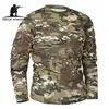 T-shirts voor heren Mege Brand Kleding Herfstveer Mannen Lange mouw Tactische camouflage T-shirt Camisa Masculina Snel droog militair legershirt 220926