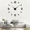 Wanduhren Großer Uhr Quarz 3d DIY Big Watch Dekorative Küche Acrylspiegel Aufkleber Übergroße Home Letter Decor 220829