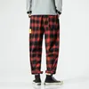 Mens Pants Womans Joggers Plaid Black Fashion Men Summer Jogging Sweatpants Casual Streetwear Loose Trouser S5XL 220829