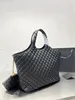 퀼팅 된 양고기 패션 토글 토글 포그 클로저의 Icare Maxi 쇼핑 가방 epermovable Zippen Pouch 대형 가방 최고의 가죽 핸드백 토트 지갑을 특징으로합니다.