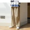 Mens Pants KAPMENTS Men Corduroy Harajuku Wide Leg Pants Overalls Mens Japanese Streetwear Sweatpants Male Korean Casual Joggers Pants 220829